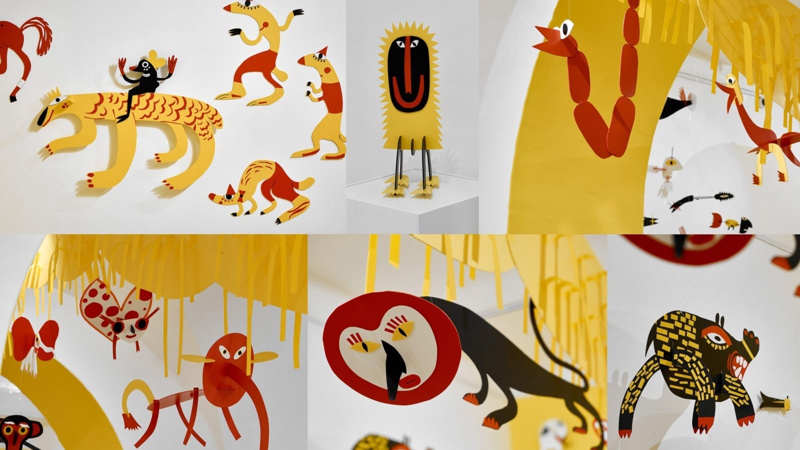Detail of â€œWhat Is More, Yellow or Elephant?â€� by Orit Bergman and Anat Warshavsky. Photo courtesy of Association of Illustrators
