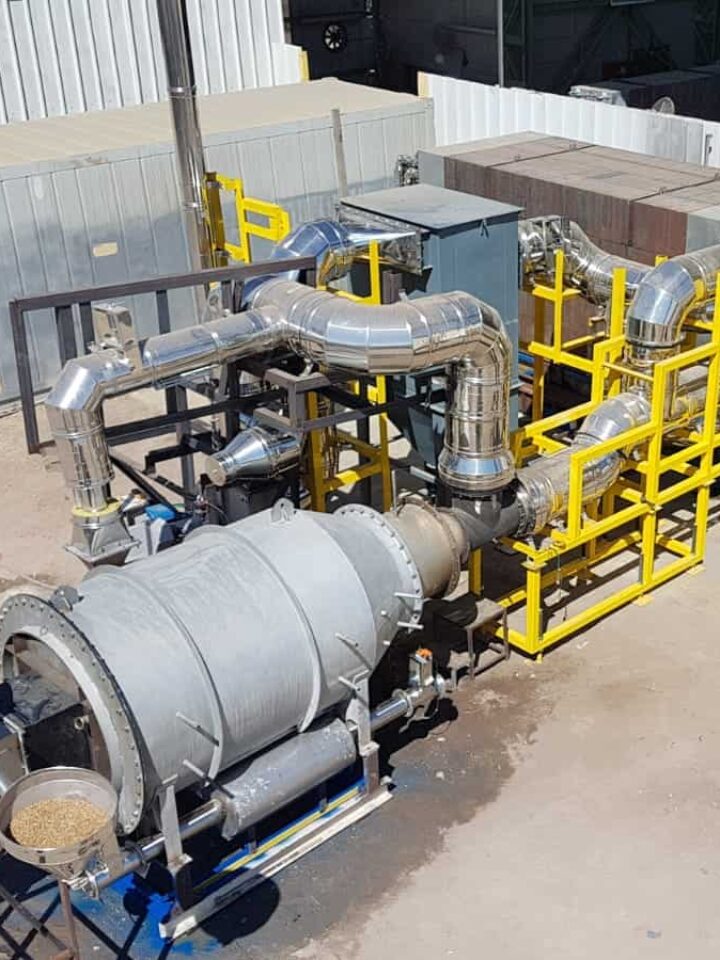 Brenmiller’s bGen ZERO utilizes crushed rocks to store energy in the form of heat and dispatches low-cost steam, hot water or hot air on demand. Photo courtesy of Brenmiller Energy