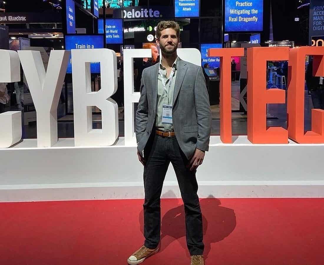 Minded cofounder Matan Yariv at Cybertech in Tel Aviv. Photo via Instagram