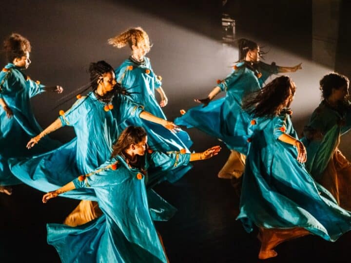 Dancers perform Orly Portalâ€™s piece Swiria. Photo by Alex Apt