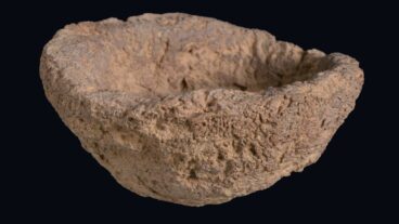 Clay rattle fragment. Photo by Clara Amit/Israel Antiquities Authority.
