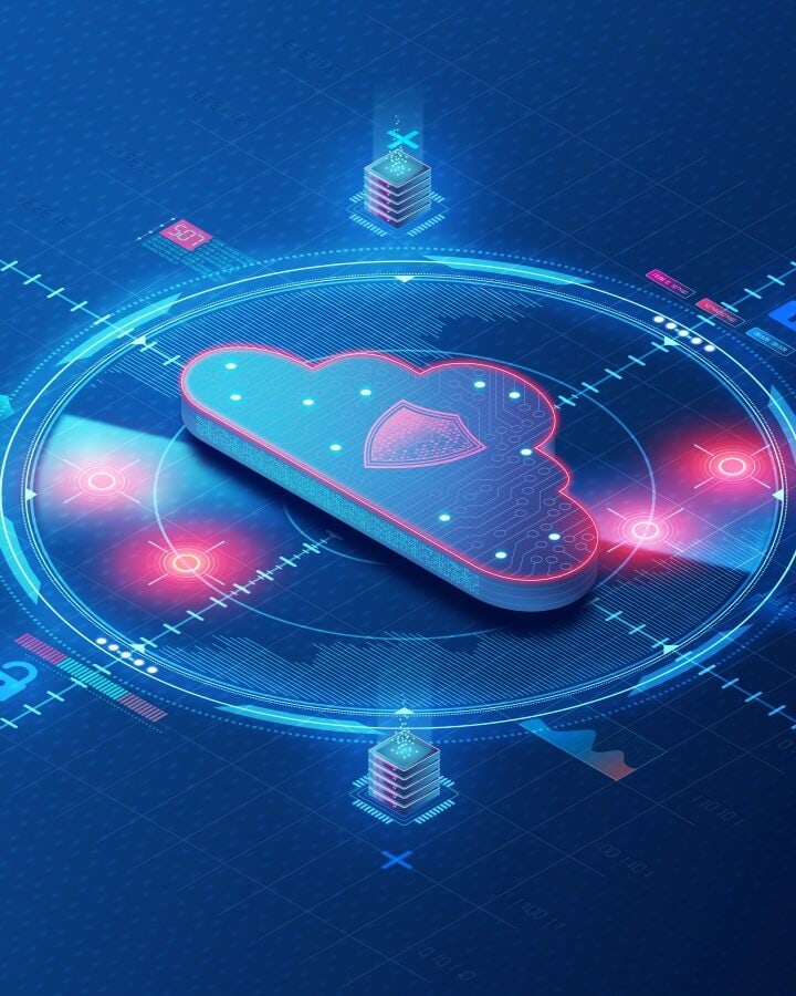 Illustration of cloud computing security technology by Artemis Dian via Shutterstock.com