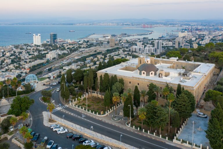 Drone view of Stella Maris Monastery, Haifa. Photo by Luciano Santandreu via Shutterstock.com