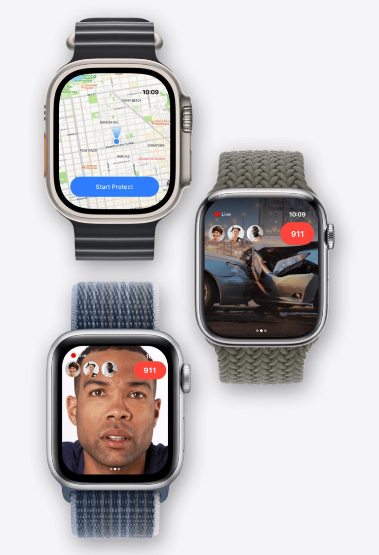 Wristcam is embedded in the Apple Watchâ€™s band. Photo courtesy of Wristcam 