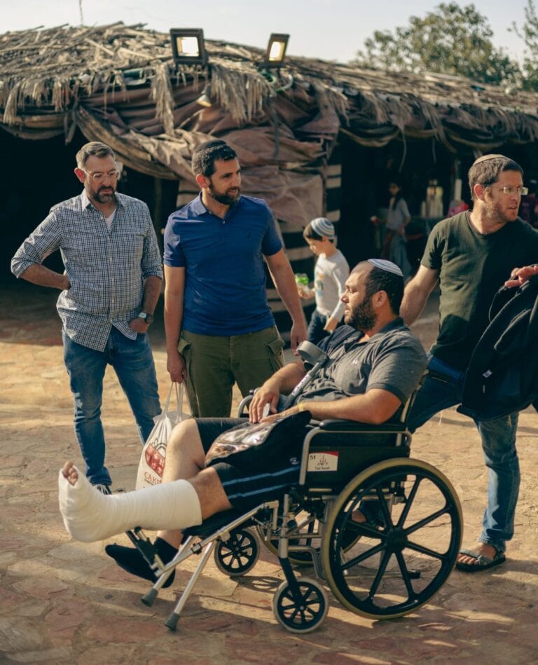 The wounded members of the evacuated community. Photo courtesy of Jewish National Fund-USA