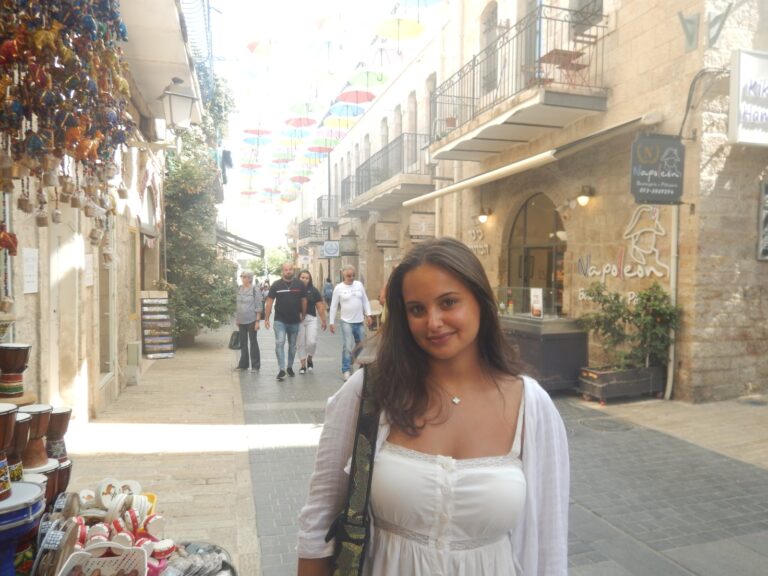 Isabelle Rosen in Jerusalem. Photo courtesy of Isabelle Rosen