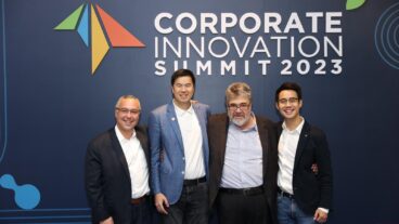 From left, Josh Wolff, Chief Operating Officer, OurCrowd; Dr. Kid Parchariyanon, CEO and cofounder, RISE; Jon Medved, founder and CEO of OurCrowd; Nattapat Thanesvorakul, head of strategy and investment, RISE. Photo courtesy of OurCrowd