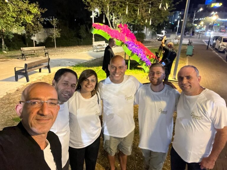 From left, Dr. Khalil Bakly and other members of a night patrol: Tal, Alexandra, Nir, Ronen and Nabeel. Photo courtesy of Dr. Khalil Bakly