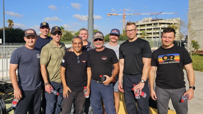 American firefighters who arrived in Israel on October 13 to help colleagues during the war. Photo courtesy of EVP