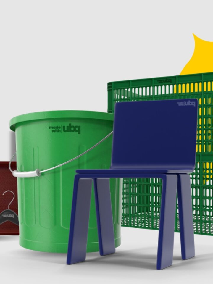 UBQ thermoplastic from household waste is used to make products such as these for major companies. Photo courtesy of UBQ Materials