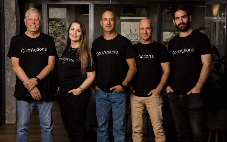 CorrActions’ executive team, from left: Zvi Ginosar, Dafna Steinmetz, Ilan Reingold, Dr. Eldad Hochman Yishai_Binnes. Photo by May Kochen
