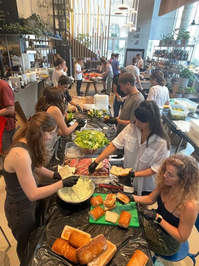Asifâ€™s emergency cooking hub in Tel Aviv, which has been feeding many thousands of people since war broke out. Photo courtesy of the Asif Culinary Institute of Israel