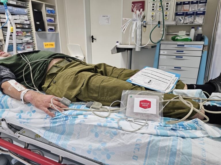 Rescue Heatâ€™s prototype patches are being tested on wounded soldiers. Photo courtesy of Rambam Health Care Campus