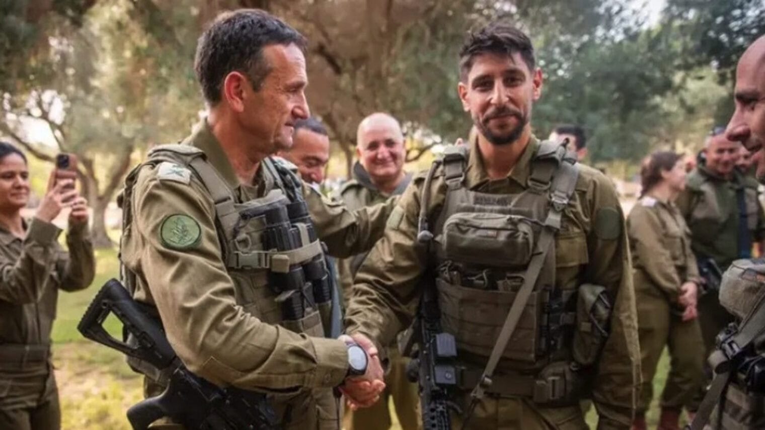 IDF Chief of Staff Herzi Halevi with Idan Amedi. Photo courtesy of the Israel Defense Forces