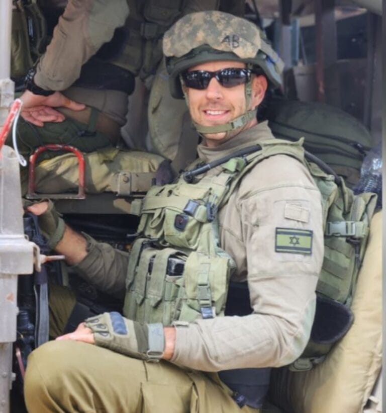 Alignment Labs cofounder Alon Blum serving in the reserves during the Gaza war. Photo courtesy of Alignment Labs