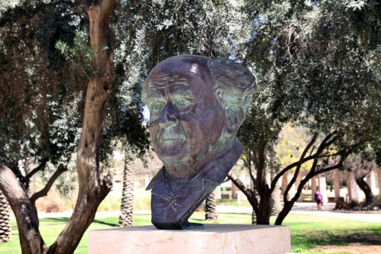 Bust of David Ben-Gurion on the BGU campus. Photo by Irina Opachevsky via Shutterstock.com