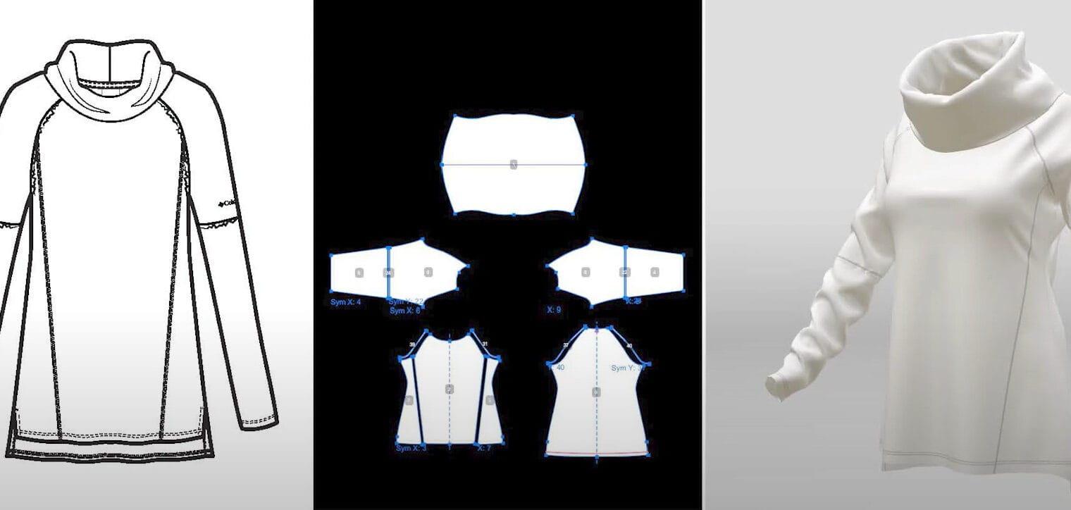 Browzwear software provides Columbia Sportswearâ€™s fit engineers with digital twins to tweak before making actual garments. Photo: screenshot