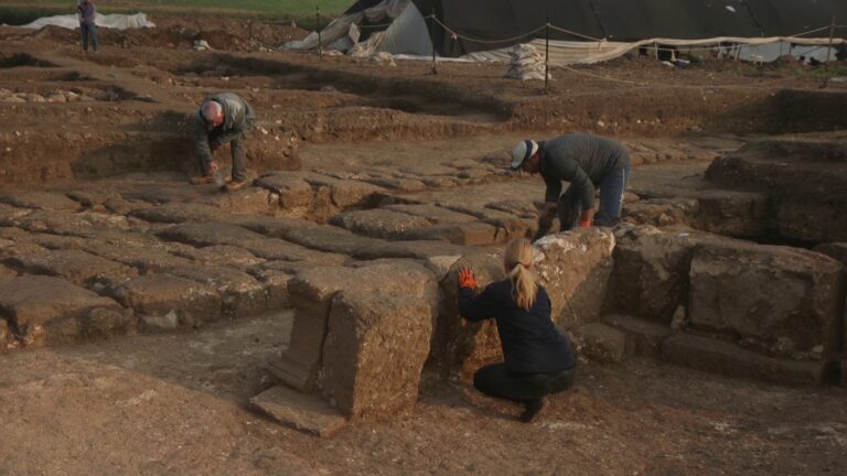 Remains of Roman Legion base unearthed beneath wheatfield