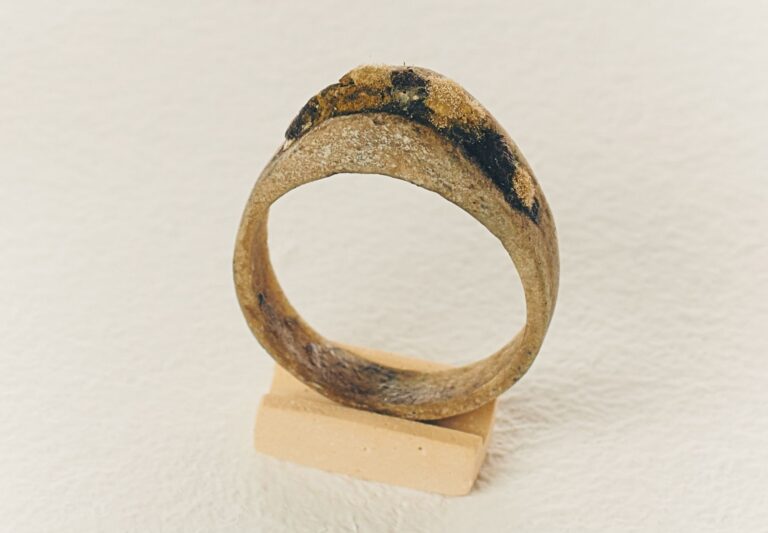 This ring, made of bread mold, was designed by Bezalel student Reged Halsey. Photo by Shalev Ariel