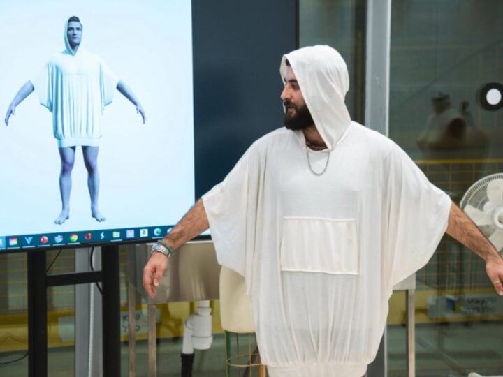 A Bezalel fashion-design student used Israeli digital design technology to create this garment. Photo courtesy of Browzwear