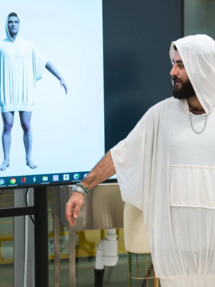 A Bezalel fashion-design student used Israeli digital design technology to create this garment. Photo courtesy of Browzwear