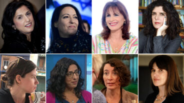 Our eight recommended female Israeli authors. Collage by Israel21c (including iumages via Flash90 / Wikimedia Commons / Screenshots)