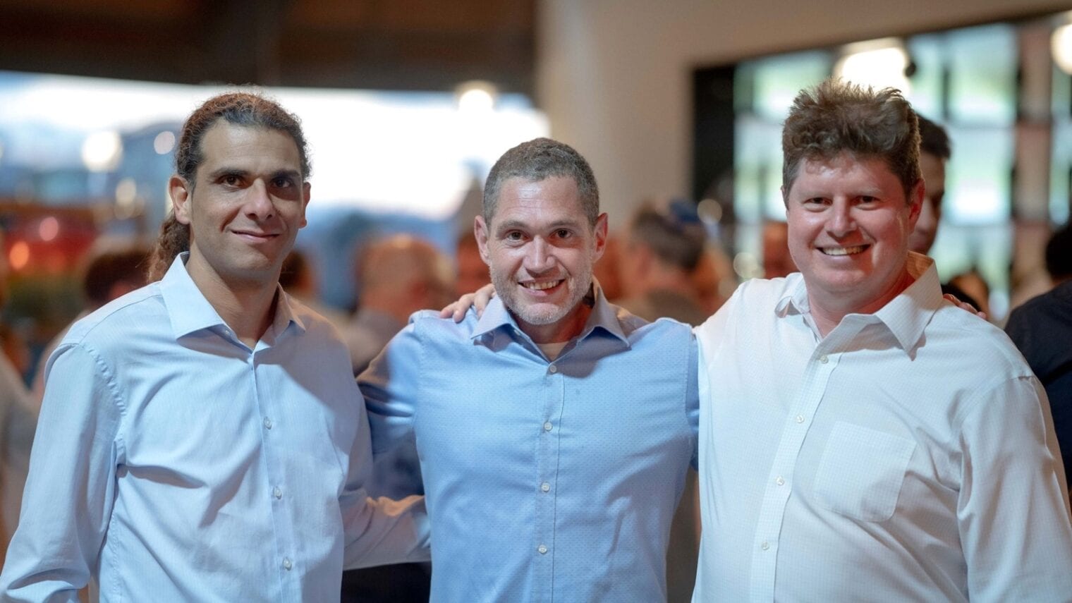 (Left to right) FundGuard co-founders Yaniv Zecharya, Uri Katz and Lior Yogev. Photo by Nati Levi.