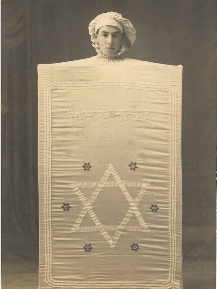 Israel Melamed in a KKL-JNF costume in  Alexandria, Egypt, 1920. Photo courtesy of the Melamed family/KKL-JNF Photo Archive