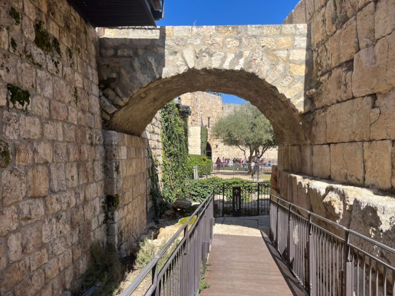 The new entrance pavilion has rerouted the flow of the tour inside the Tower of David Museum. Photo by Naama Barak