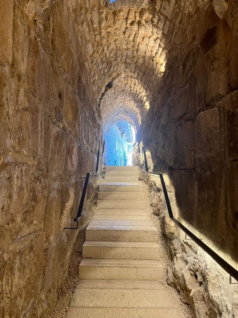 Old stones, new concrete at the Tower of David Museum in Jerusalem. Photo by Naama Barak