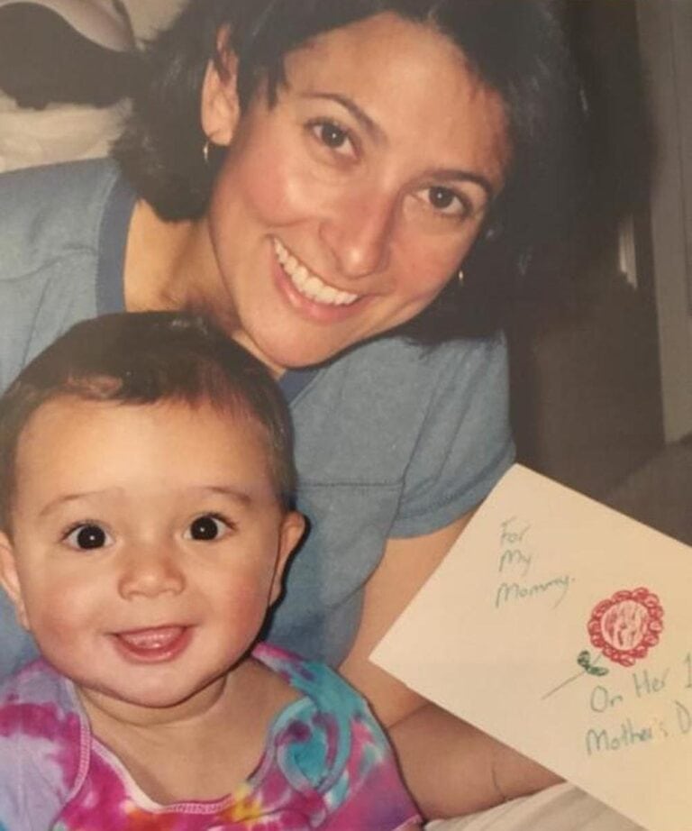 Hersh and Rachel on her first Mother’s Day. Photo courtesy of the Goldberg-Polin family