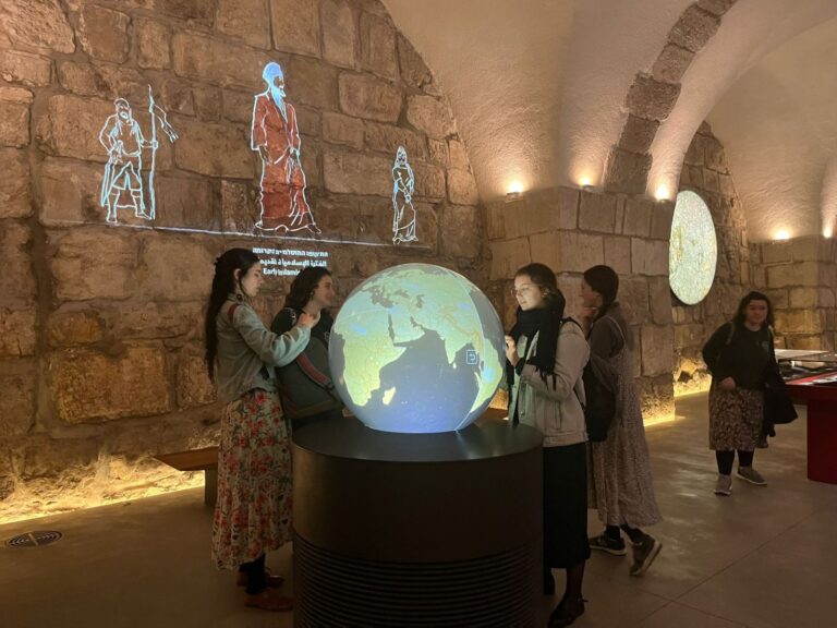 Visitors explore the early Islamic period section of the Tower of David Museum. Photo by Naama Barak
