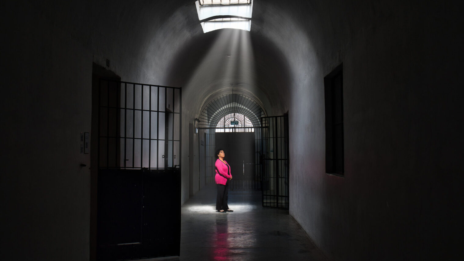 Always looking for light in the darkness: Talia Levanon at the Museum of Underground Prisoners in Jerusalem. Photo by Noam Chen