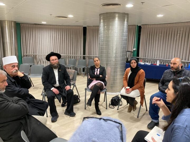 Religious leaders meet for coexistence workshops. Photo courtesy of Haifa University