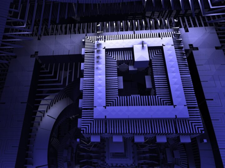 Photo of a quantum computer processor by TheDigitalArtist via Pixabay