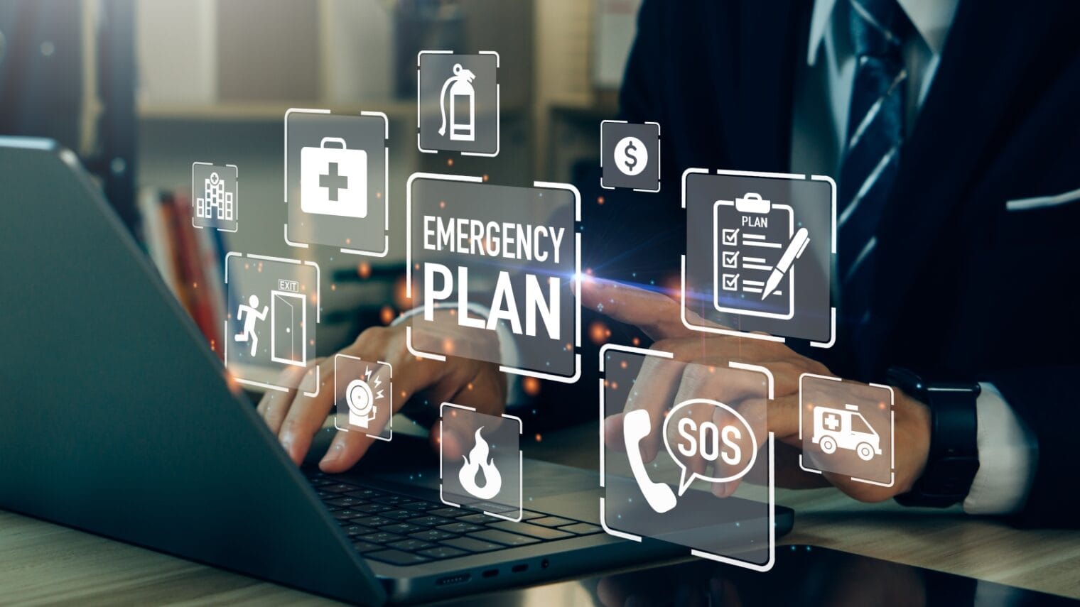 Planning for a disaster helps businesses weather emergency situations. Photo illustration by Witsarut Sakorn via Shutterstock.com