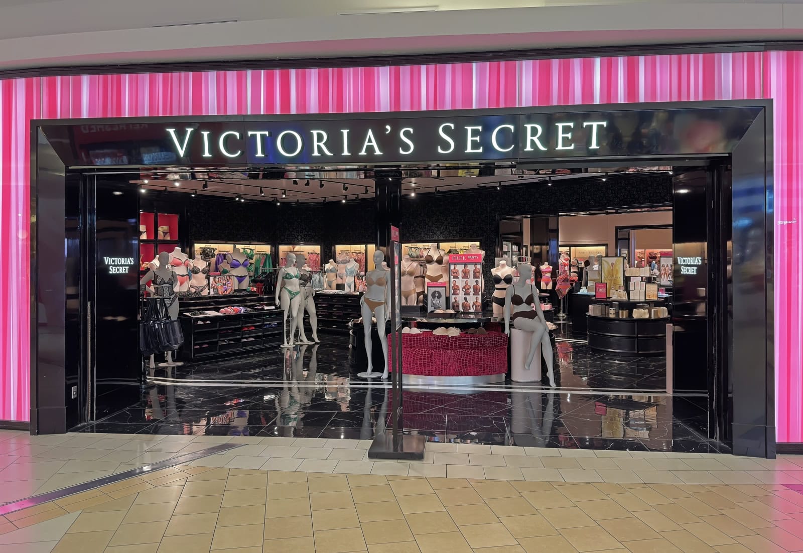 A Victoria's Secret lingerie storefront. Photo by QualityHD via Shutterstock.com