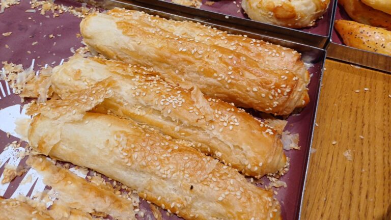 Stick bourekas are seen as healthier than regular ones because they are typically made with phyllo pastry. Photo by Zachy Hennessey