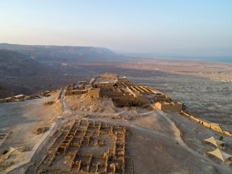 Exactly how many Jewish rebels committed suicide at the Masada hilltop fortress in 73 CE is unclear, but archeological evidence shows it was the site of a lengthy Roman siege against the Jews. Photo by Orlov Sergei via Shutterstock.com