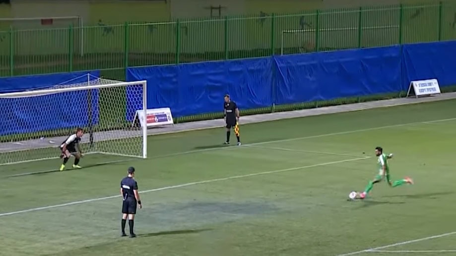 Dimona FC penalty shootout. Screenshot via YouTube