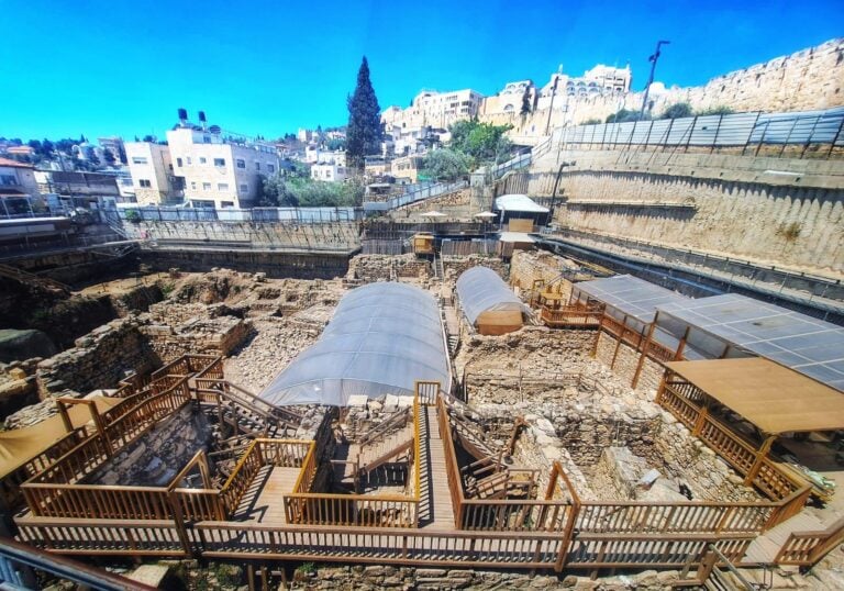 The excavation at Givati Parking Lot in the City of David, where the ring was found. Photo by Maor Ganot/City of David