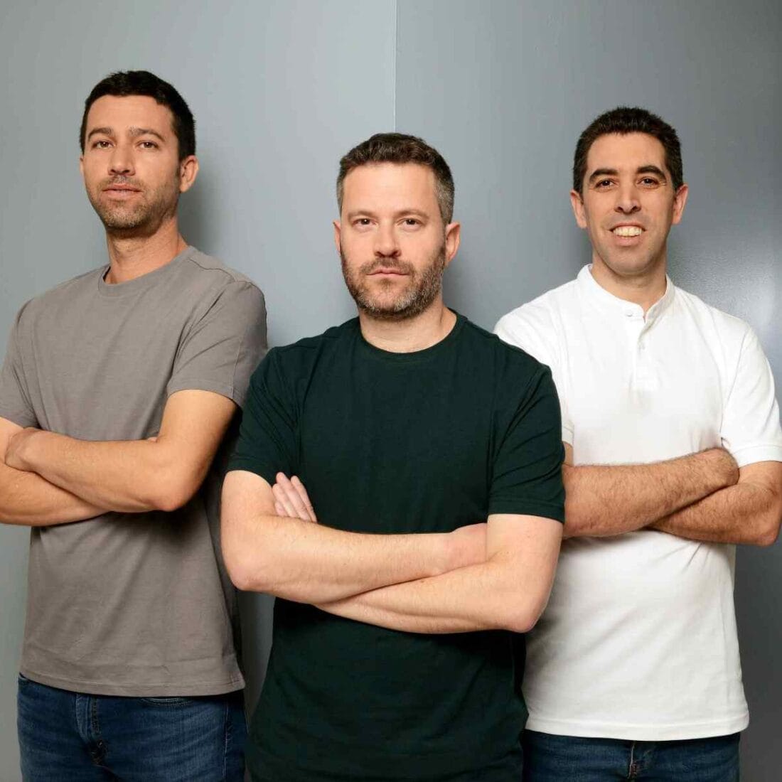 Travelier cofounders, from left, David Yitzhaki, Noam Toister and Omer Chehmer. Photo by Eyal Izhar