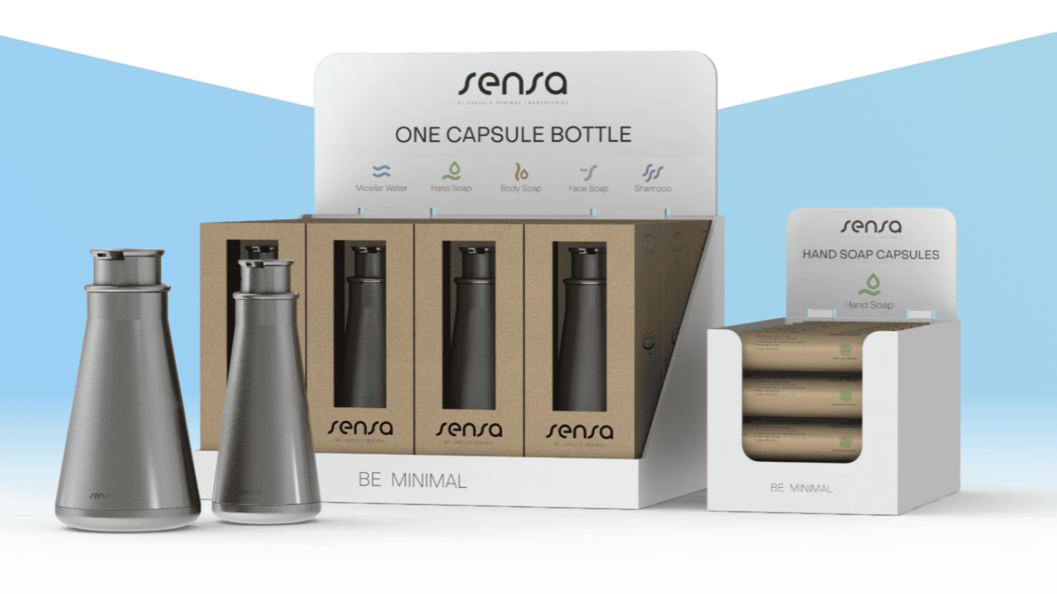 Capsule Minimal's refillable solution aims for consumers to stop using billions of personal care product bottles. Photo courtesy of Capsule Minimal via Israel21c