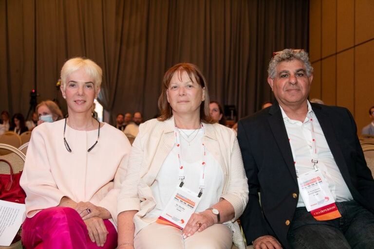 BioMed Israel co-chairs, from left, Ruti Alon, Ora Dar and Nissim Darvish. Photo by Alexander Elman