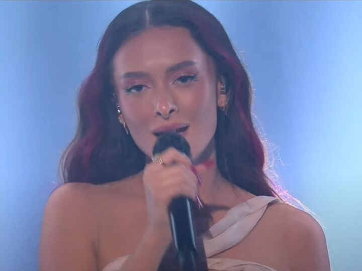 Israeli Eurovision contestant Eden Golan competing in the Grand Final in Malmo, May 11, 2023. Photo: screenshot