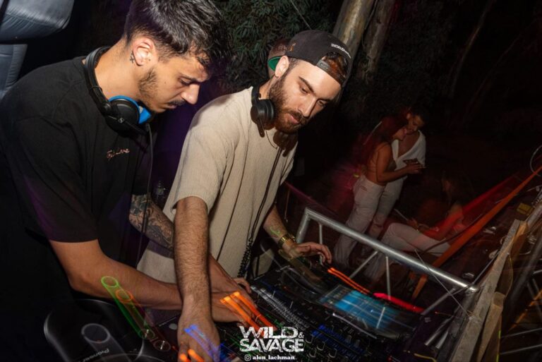 Zaafrani and Bar play a DJ set. Photo by Alon Lachman/Wild&Savage
