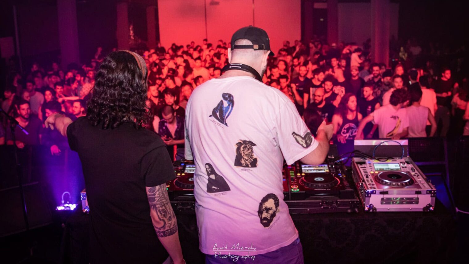 Tetrix Bass & LINKER DJing at a Dubstep event. Photo by Amit Mizrahi/BassCamp 