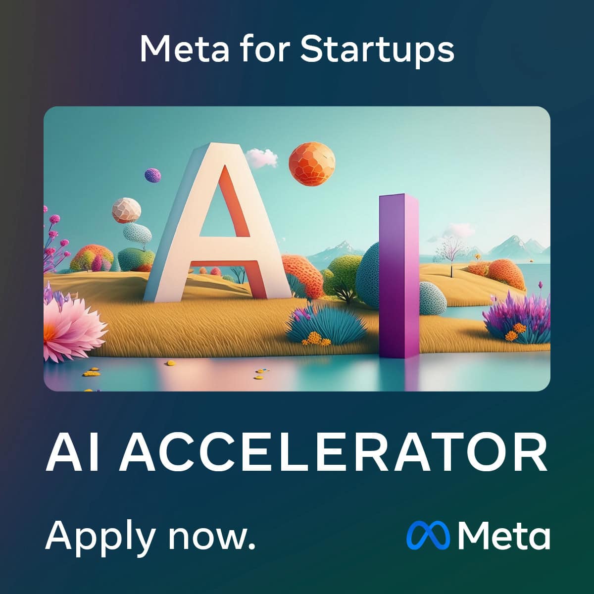 Meta’s advertisement for its new accelerator in Tel Aviv. Photo via Meta.